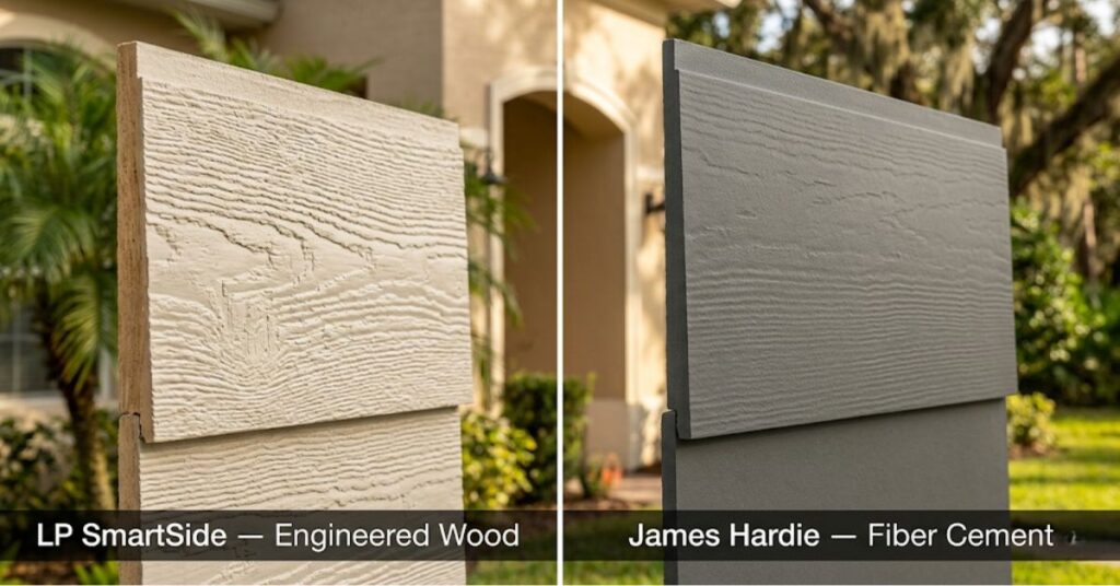 lp smartside vs james hardie siding tampa fl